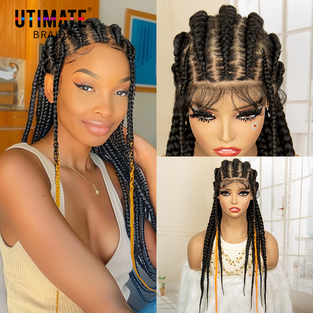 Braiding Hair Kanekalon - Full lace Cornrow Braided Wigs Highlights