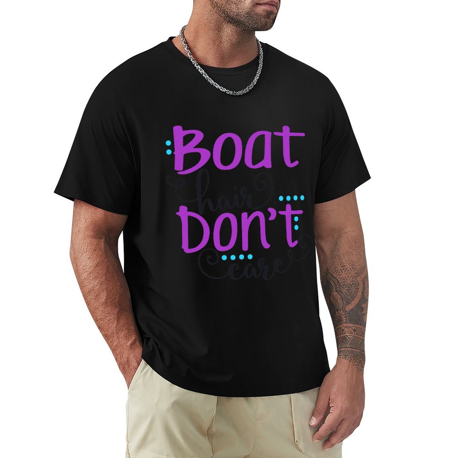 Hair Care Basic - Boat Hair Don't Care T-Shirt Basic