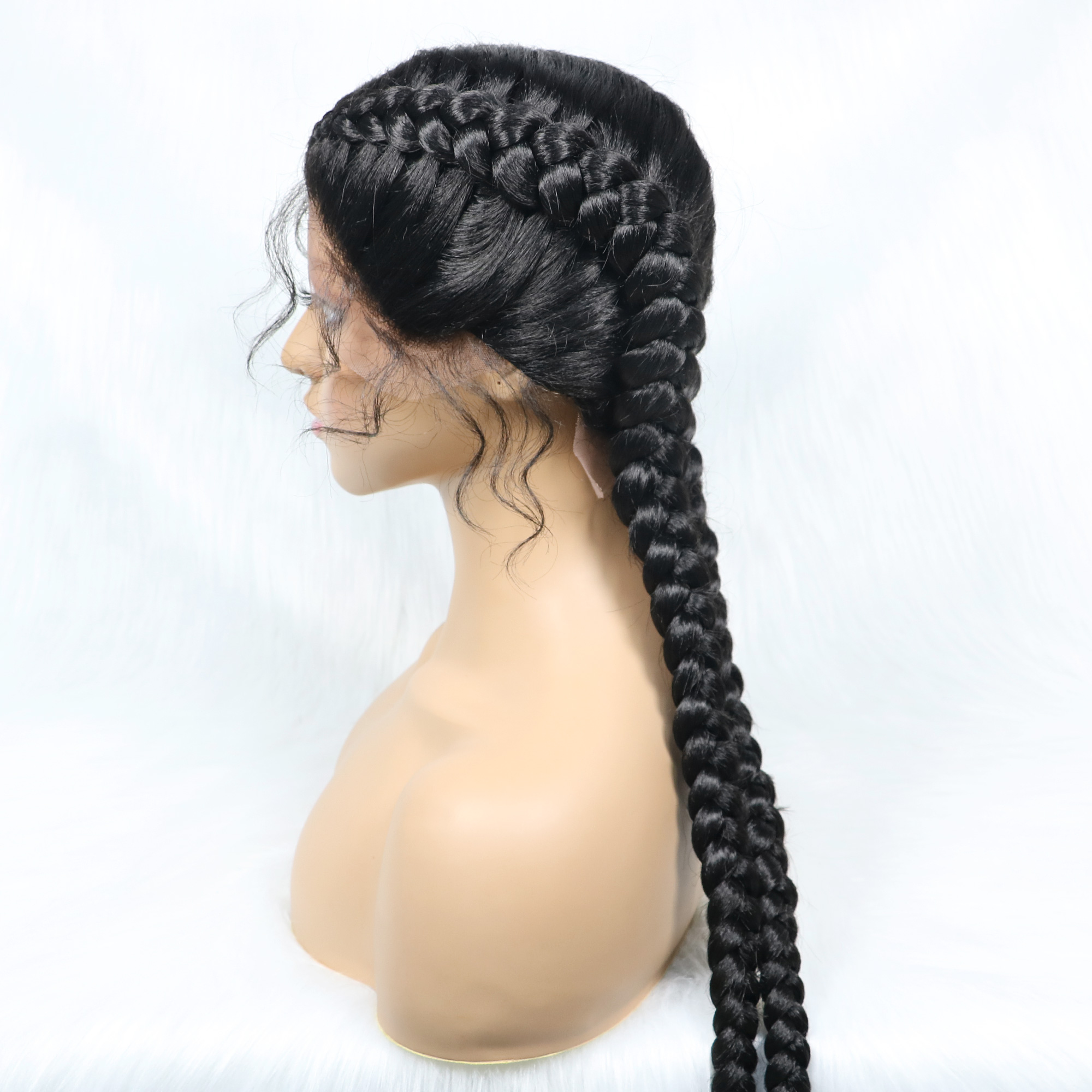 Synthetic Goddess Braided Wigs - Braiding Hair Kanekalon บทวิจารณ์และราคา