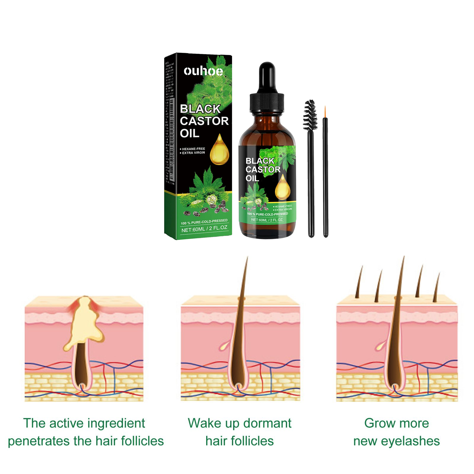 Black Castor Oil for Hair Eyeb - Hair Care Ouai บทวิจารณ์และราคา