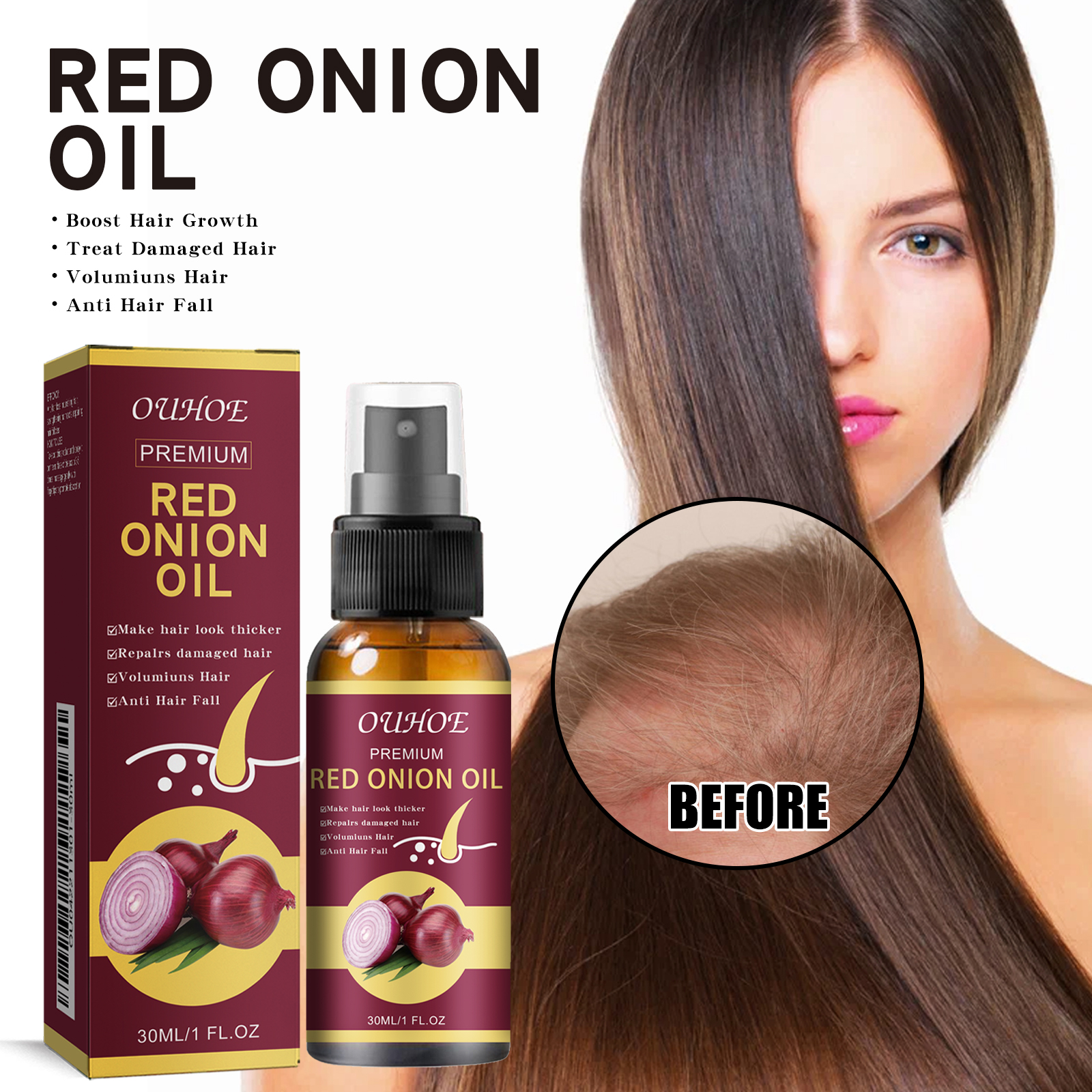 Red Onion Hair Growth Essentia - Hair Care Ouai บทวิจารณ์และราคา