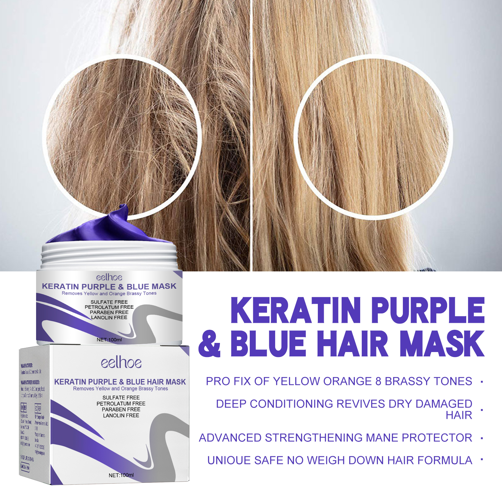 Straightening Hair Mask Kerati - Hair Care Keratin Treatment บทวิจารณ์และราคา