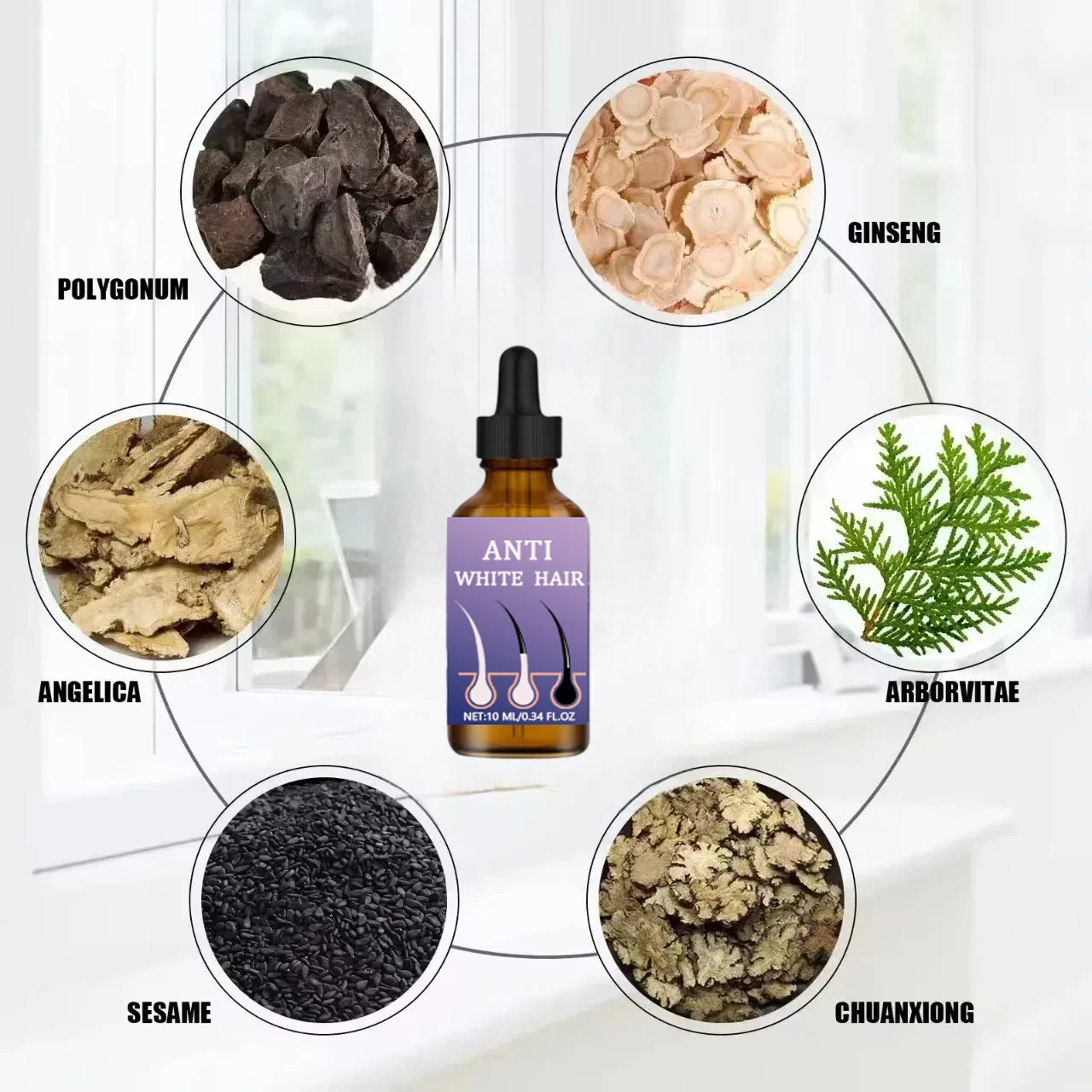 White hair killer, remove gray - Hair Care Natural Products บทวิจารณ์และราคา