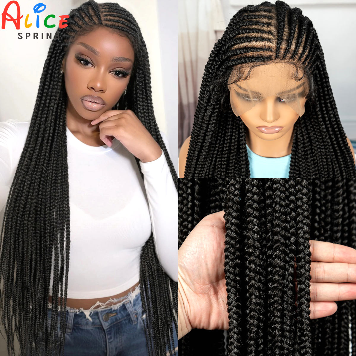 36inch Full Lace Synthetic Cor - Braiding Hair Kanekalon บทวิจารณ์และราคา