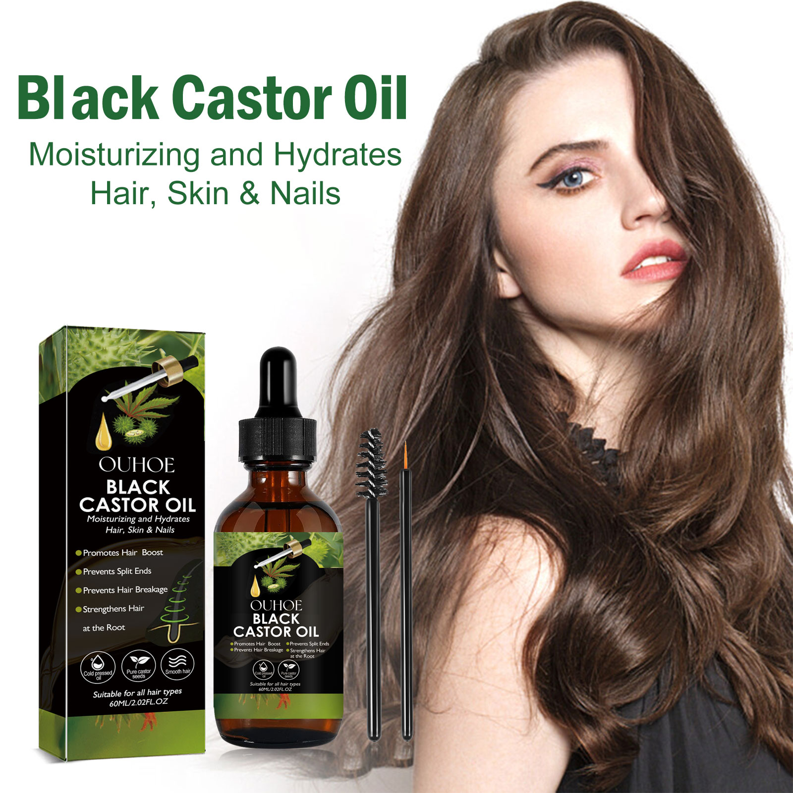 OUHOE Black Castor Oil 100% Or - Hair Care Ouai บทวิจารณ์และราคา