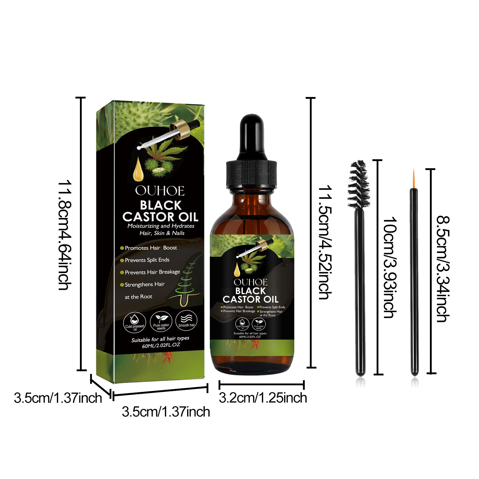 OUHOE Black Castor Oil 100% Or - Hair Care Ouai บทวิจารณ์และราคา