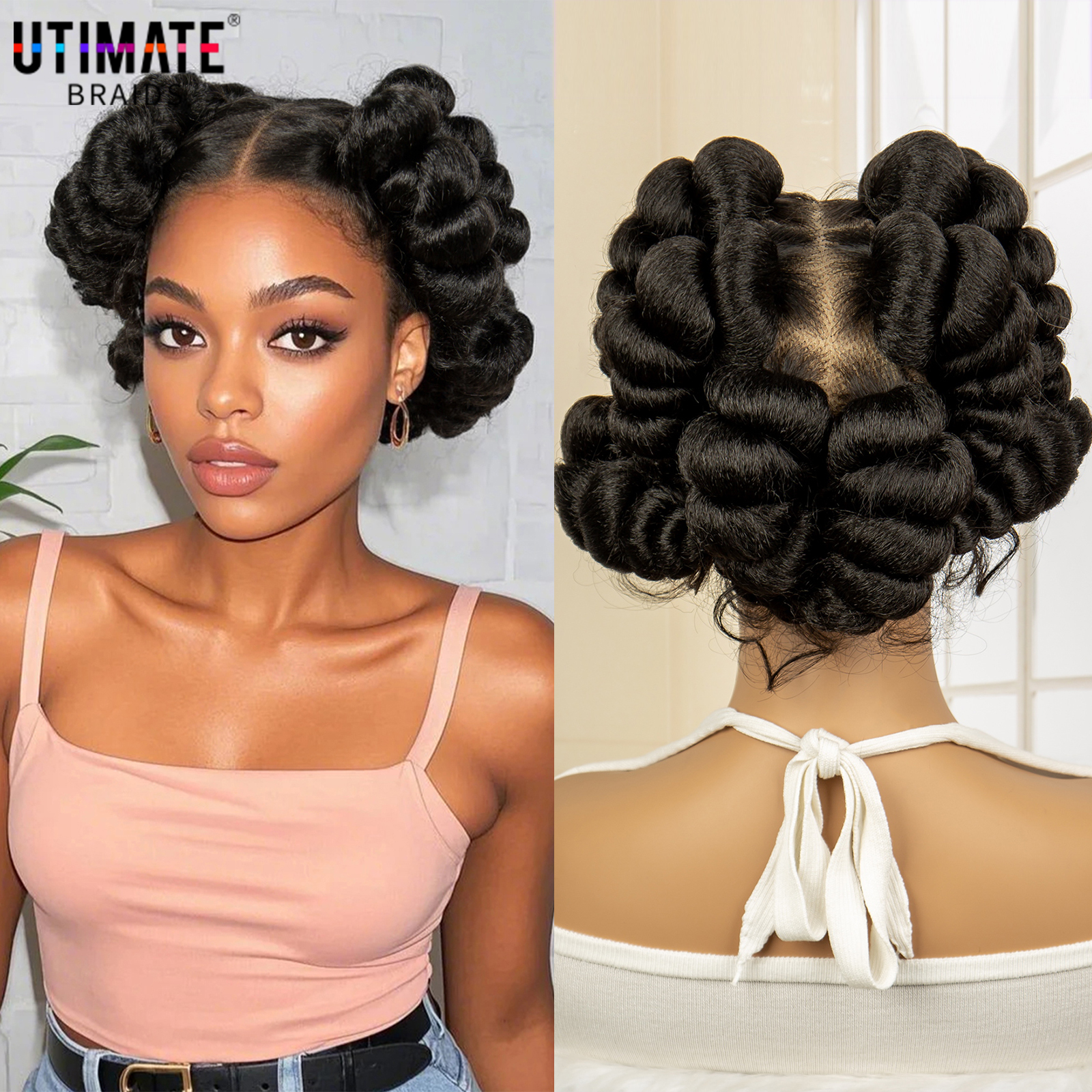 Full Lace Synthetic African Ba - Braiding Hair Kanekalon บทวิจารณ์และราคา