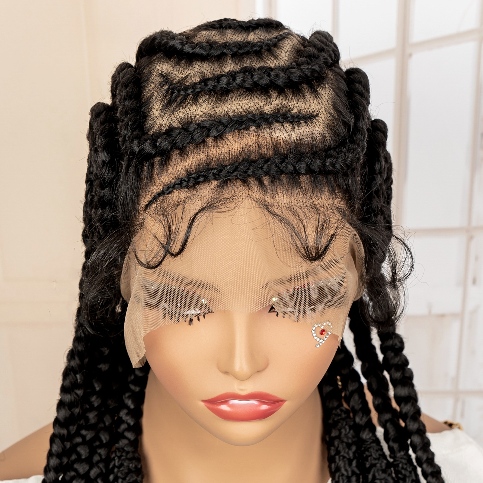 New Synthetic Afro Braided Wig - Braiding Hair Kanekalon บทวิจารณ์และราคา