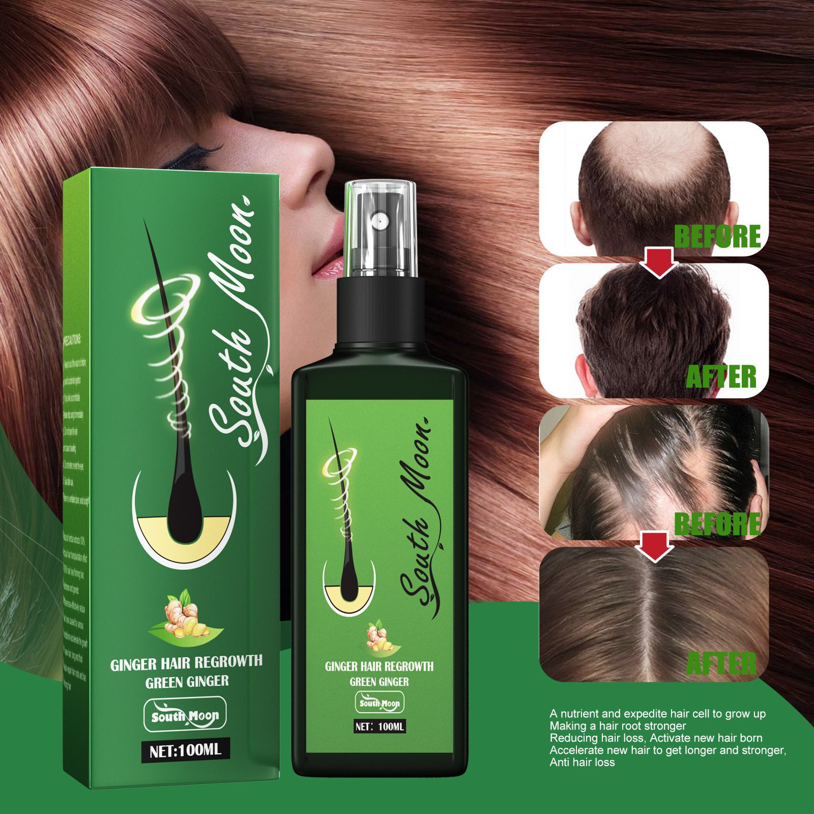 South Moon Ginger Hair Growth  - Hair Care Natural Products บทวิจารณ์และราคา
