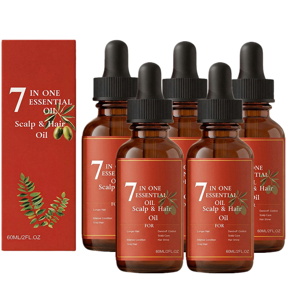 1-5X 60ml 7-in-1 Essential Sca - Hair Care Fragrance Essential Oil บทวิจารณ์และราคา