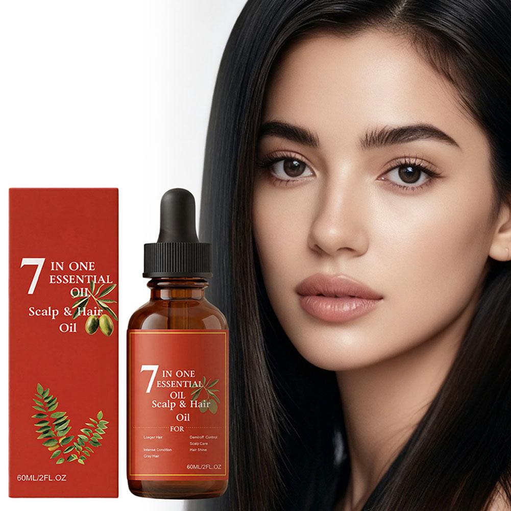 1-5X 60ml 7-in-1 Essential Sca - Hair Care Fragrance Essential Oil บทวิจารณ์และราคา
