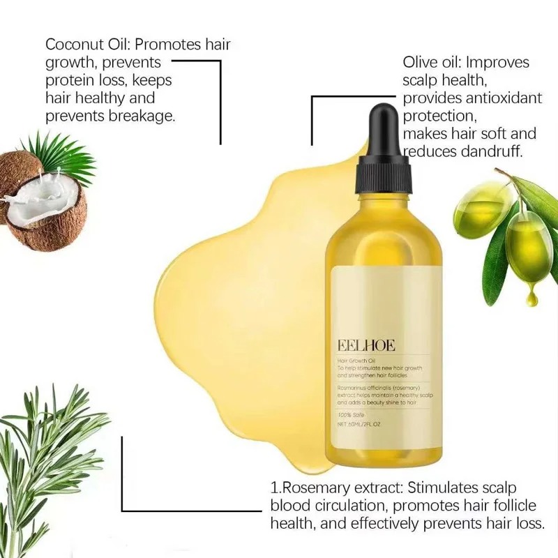 1/2/3pcs Natural Hair Growth O - Hair Care Fragrance Essential Oil บทวิจารณ์และราคา