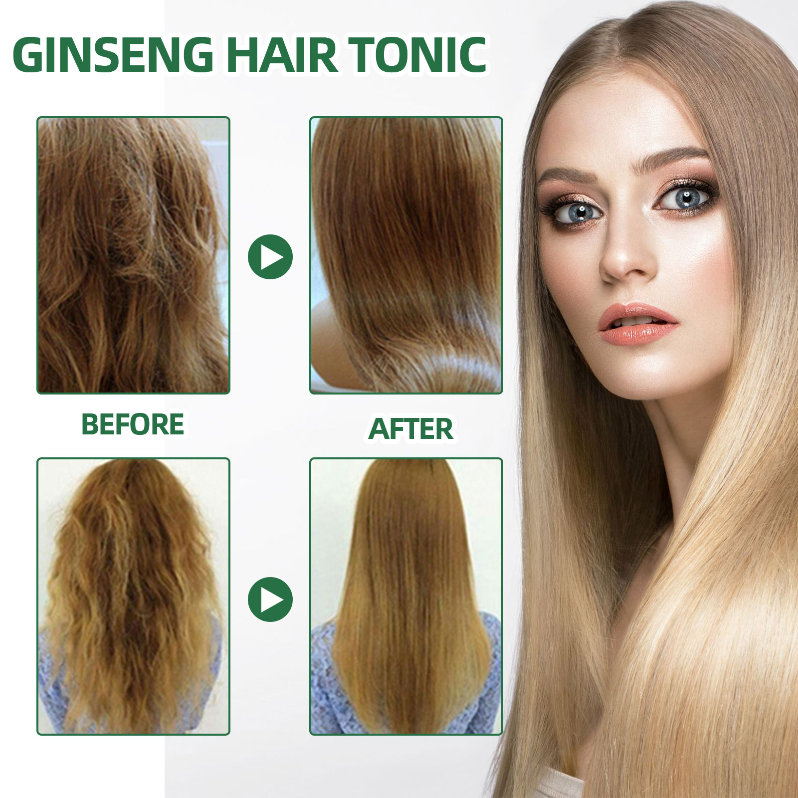 Natural Herbal Ginseng Hair Ca - Hair Care Natural Products บทวิจารณ์และราคา