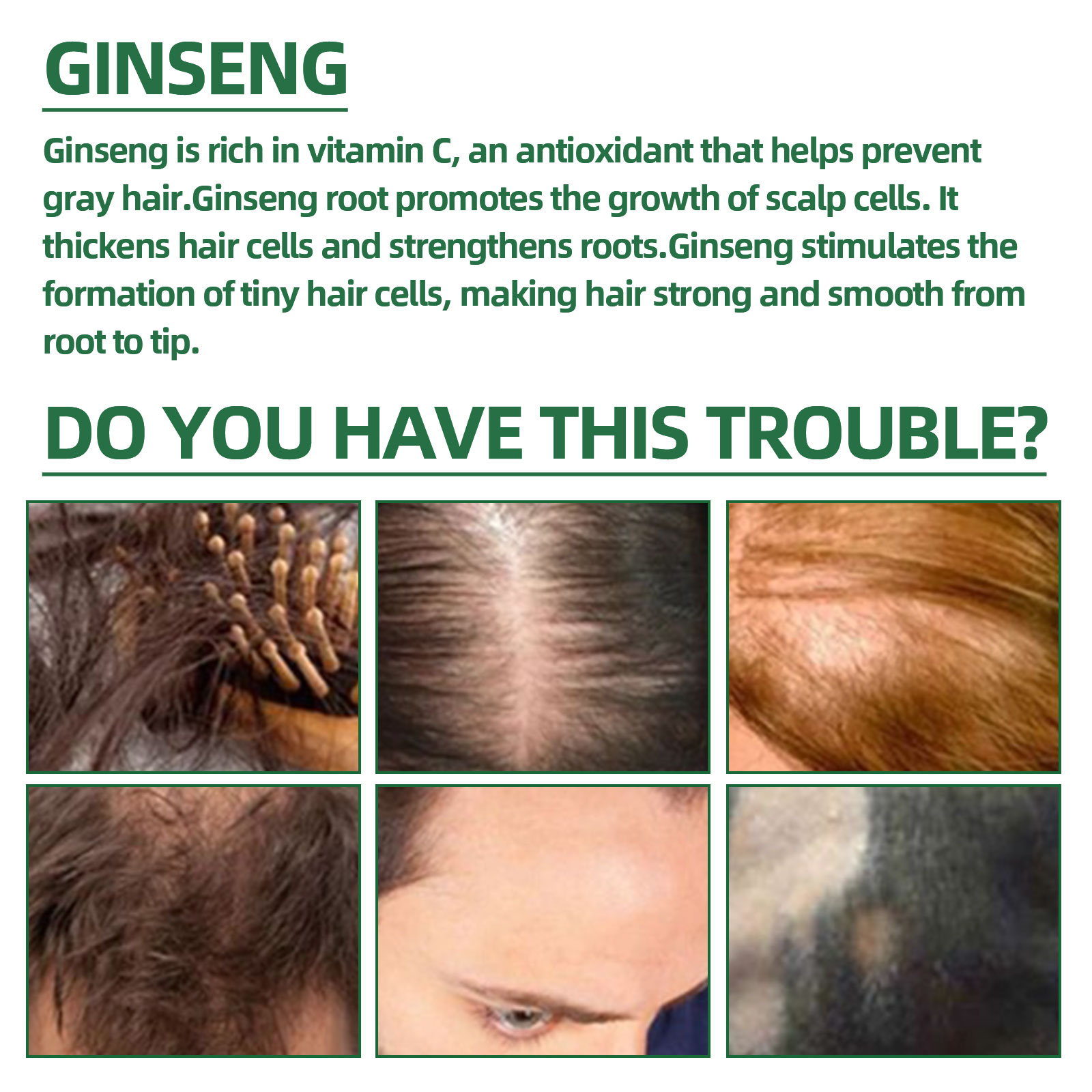 Natural Herbal Ginseng Hair Ca - Hair Care Natural Products บทวิจารณ์และราคา