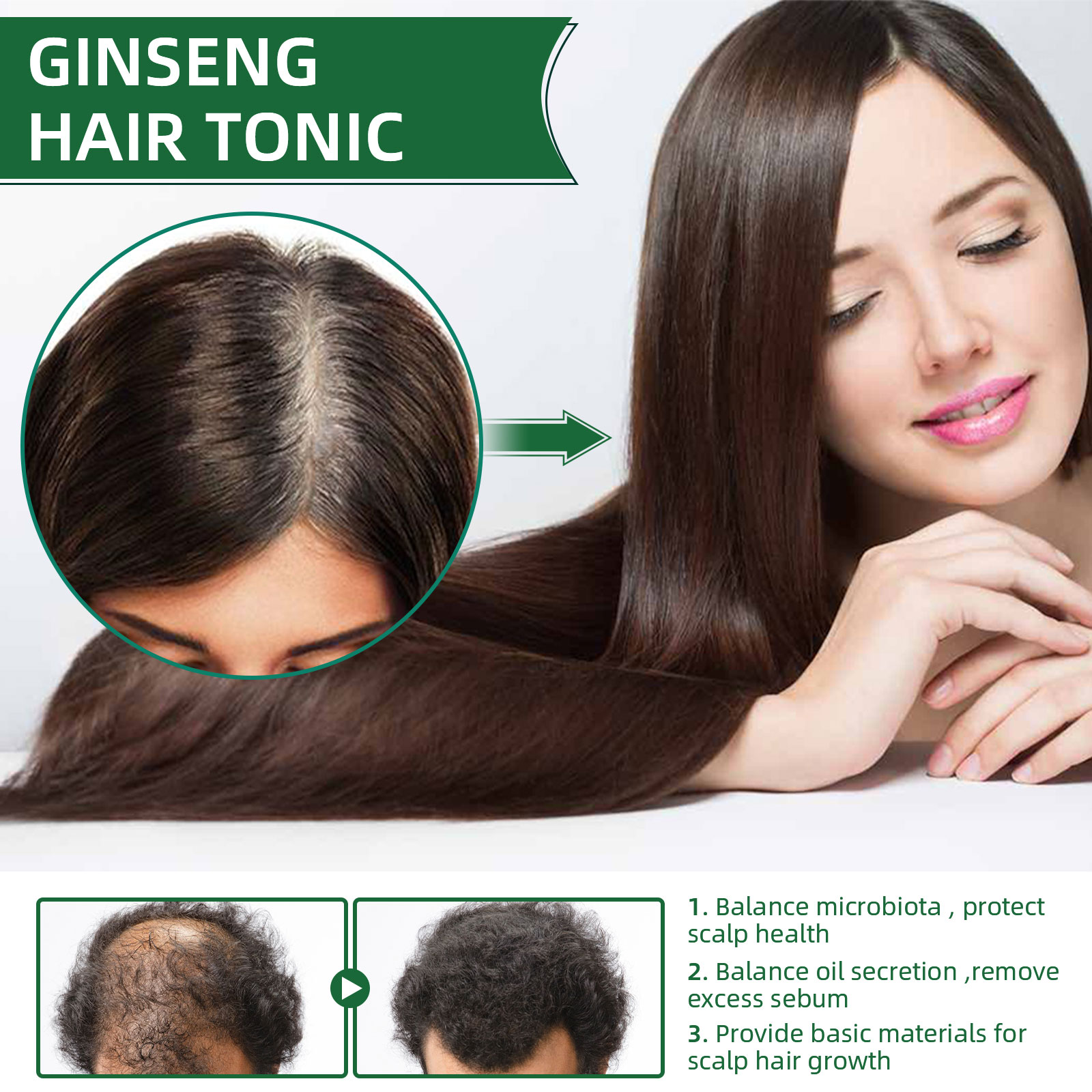 Natural Herbal Ginseng Hair Ca - Hair Care Natural Products บทวิจารณ์และราคา