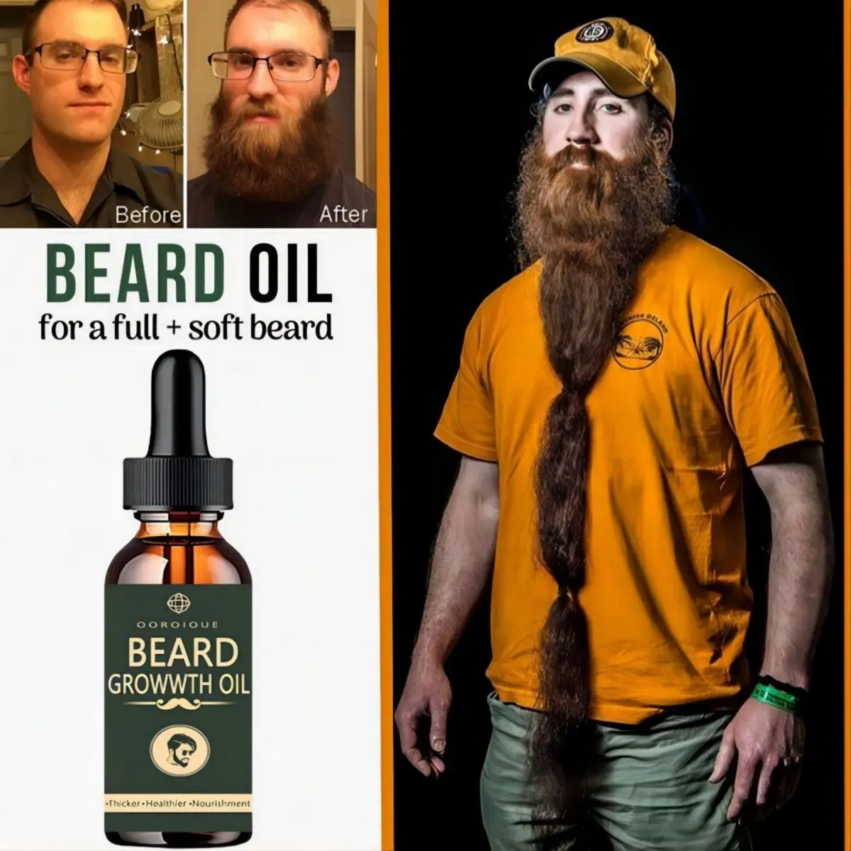 Fast Beard Growth Oil Beard Oi - Hair Care Fragrance Essential Oil บทวิจารณ์และราคา