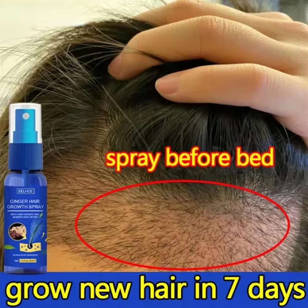 Ginger Hair Growth spray Anti  - Hair Care Natural Products บทวิจารณ์และราคา