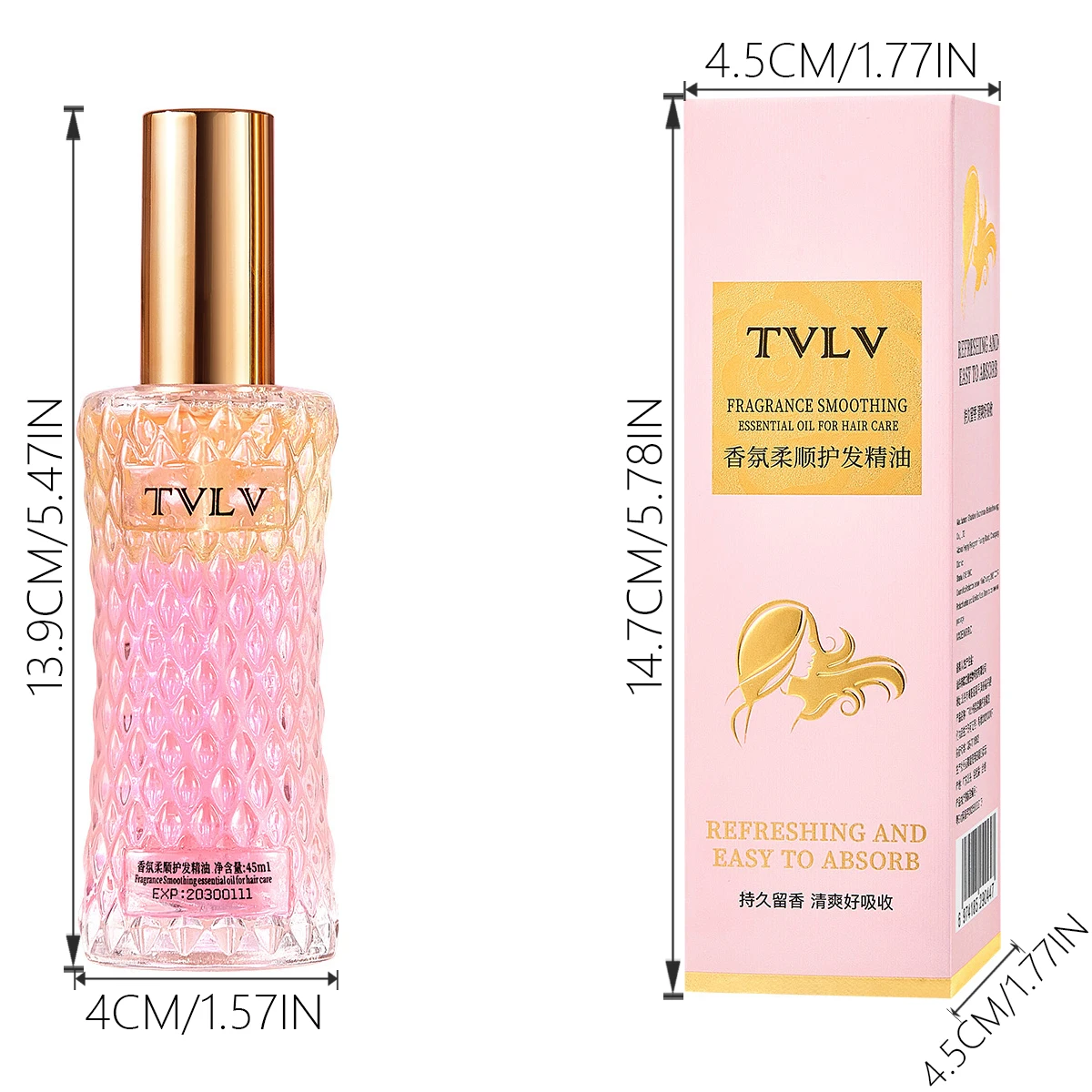 2 - in - 1 Hair Repair Perfume - Hair Care Fragrance Essential Oil บทวิจารณ์และราคา