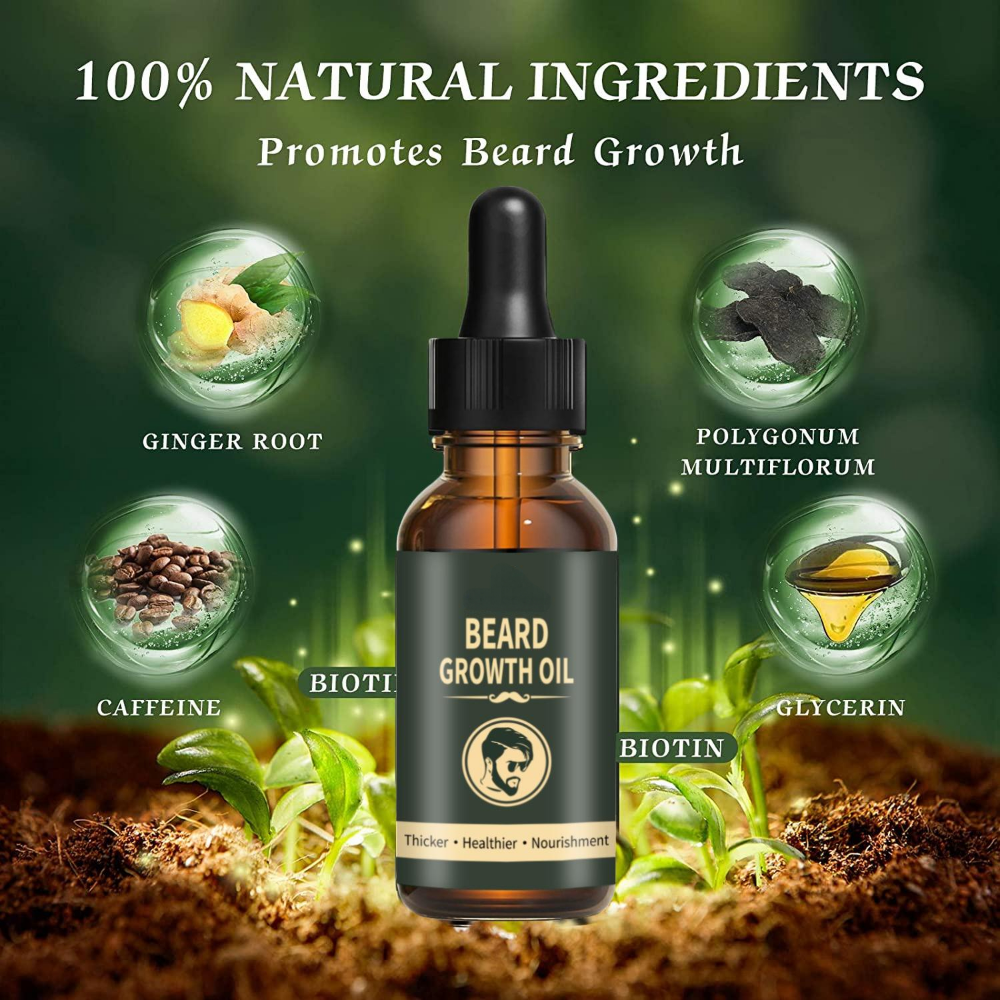 Fast Beard Growth Oil Beard Oi - Hair Care Fragrance Essential Oil บทวิจารณ์และราคา